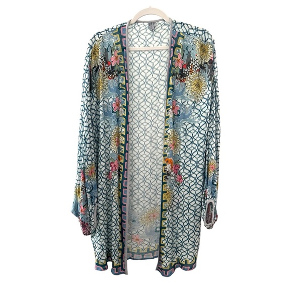 Blink London Anthropologie Floral Design Kimono Open Duster OS - Picture 1 of 7